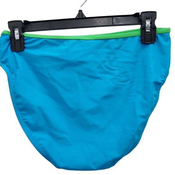 Beach Rays Women's Aqua Lime Trim Swim Tank + Bottoms Matching Bikini Set Size L - Picture 8 of 8